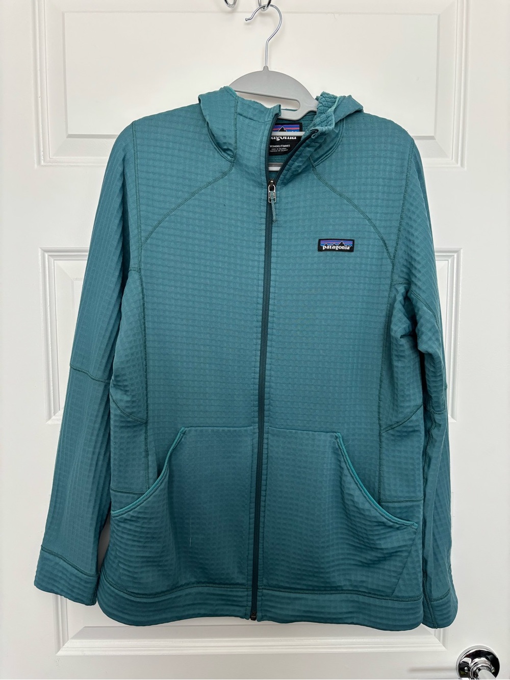Patagonia Women's Teal Full-Zip R1 Hooded Jacket
